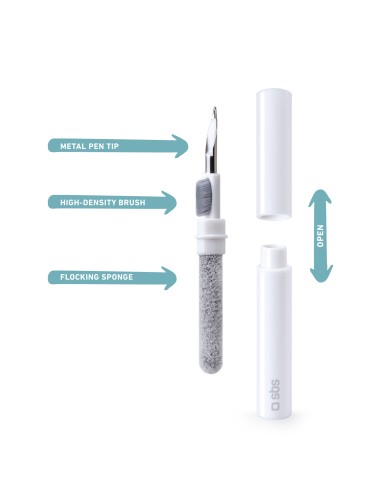 SBS TEEARCLEANSET KIT DI PULIZIA SPUGNA, SPAZZOLINO E PUNTA IN METALLO