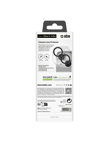 SBS TECAMGLIP14K IPHONE 14/14 PLUS VETRO TEMPERATO PER LENTI FOTOCAMER