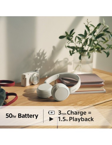 SONY WH-CH520C CUFFIA BLUETOOTH/NFC CREMA DRIVER 30MM AUTONOMIA 50H