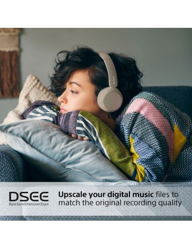 SONY WH-CH520C CUFFIA BLUETOOTH/NFC CREMA DRIVER 30MM AUTONOMIA 50H