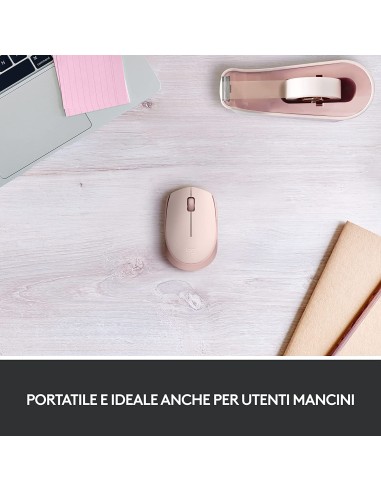 LOGITECH M171 ROSA MOUSE WIRELESS 1000DPI 70,5G