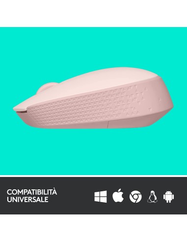 LOGITECH M171 ROSA MOUSE WIRELESS 1000DPI 70,5G