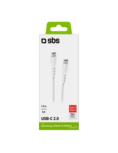 SBS TECABLETCC20W CAVOUSB-C/USB-C   2.0 1,5M BIANCO
