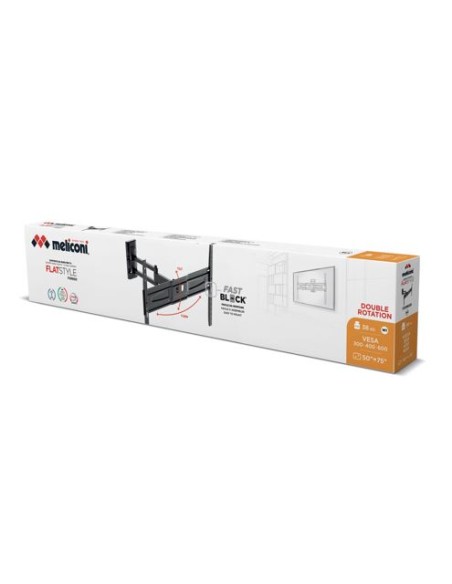 MELICONI FLATSTYLE FDR600 STAFFA DOPPIO BRACCIO 50"/75" 38KG V.3/4/600
