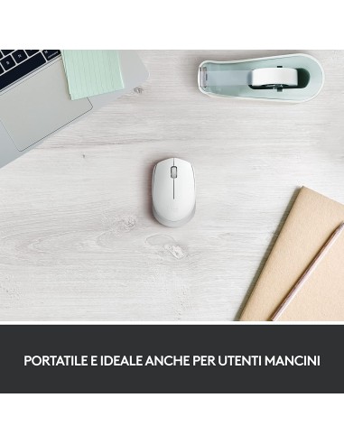 LOGITECH M171 BIANCO MOUSE WIRELESS 1000DPI 70,5G
