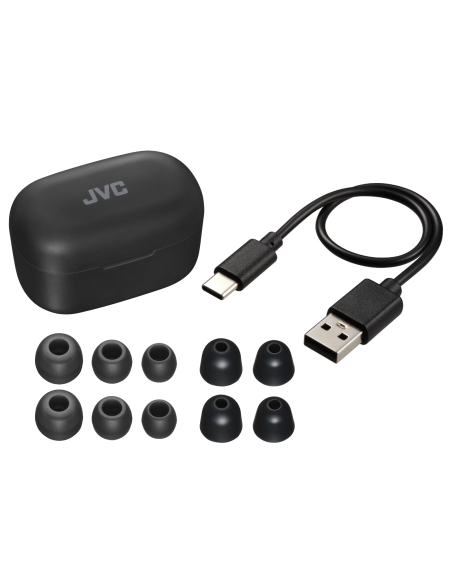 JVC HA-A25T NERO AURICOLARI TWS CANC.RUMORE BT 5.3 IPX4 AUTON.26 ORE