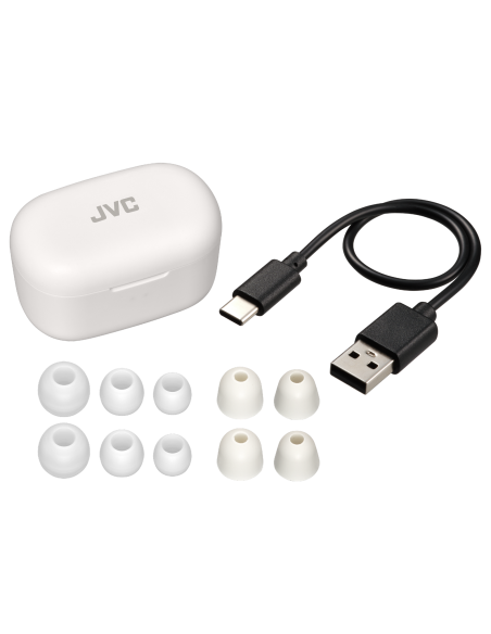 JVC HA-A25T BIANCO AURICOLARI TWS CANC.RUMORE BT 5.3 IPX4 AUTON.26 ORE