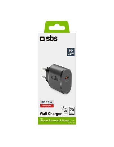 SBS TETR1CPD25 CARICAB.RETE 25W USB-C NERO