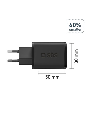 SBS TETRGAN1C45W CARICAB.RETE 45W USB-C NERO