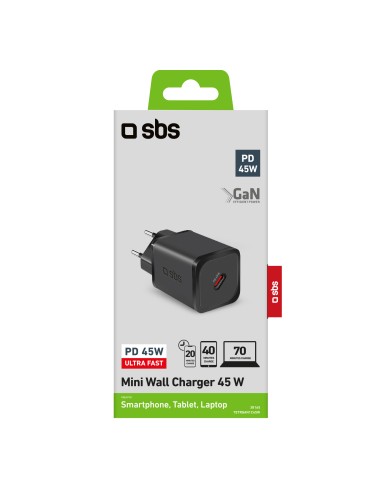 SBS TETRGAN1C45W CARICAB.RETE 45W USB-C NERO