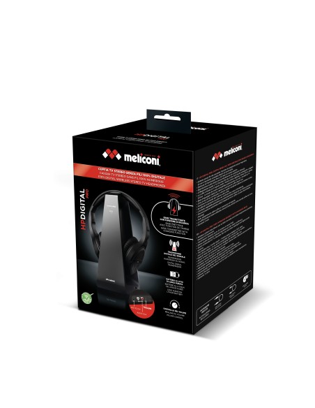 MELICONI DIGITAL PRO CUFFIA TV WIRELESS OTTICO/COAX/JACK BASE RICARICA