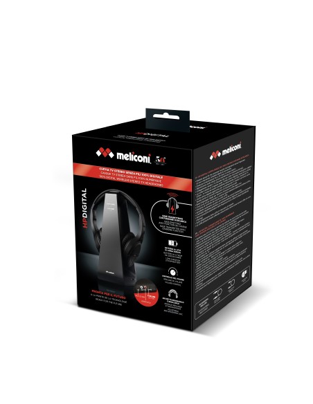 MELICONI DIGITAL PRO CUFFIA TV WIRELESS OTTICO/COAX/JACK BASE RICARICA