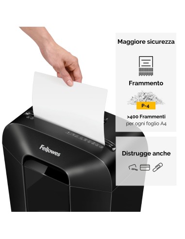 FELLOWES LX70 DISTRUGGI DOCUMENTI A FRAMMENTO 11 FOGLI