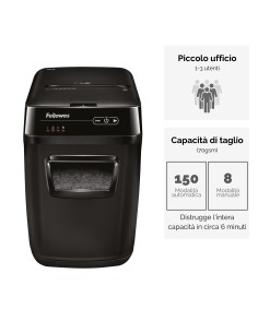 FELLOWES AUTOMAX 150C DISTRUGGI DOCUMENTI A FRAMMENTO 150 FOGLI 2