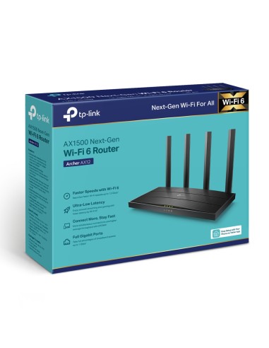 TPLINK ARCHER AX12 AX1500 WIFI 6 GIGABIT ROUTER