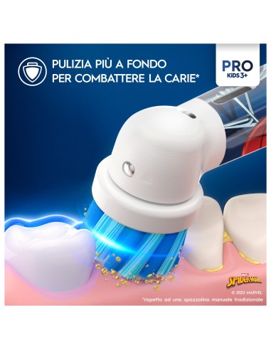 ORAL B PRO KIDS SPIDERMAN SPECIAL  PACK RIMOTORE PLACCA