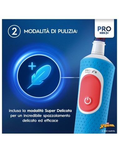 ORAL B PRO KIDS SPIDERMAN SPECIAL  PACK RIMOTORE PLACCA