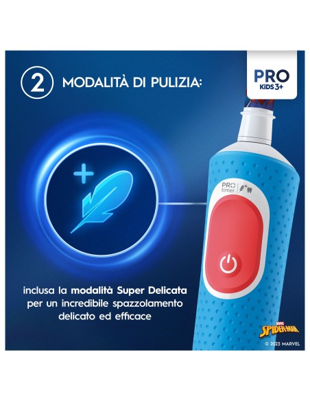 ORAL B PRO KIDS SPIDERMAN SPECIAL  PACK RIMOTORE PLACCA