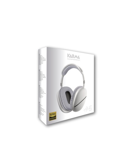 KARMA ALAM S CUFFIA BLUETOOTH 5.3 USB-C/JACK 3,5"/SLOT MICROSD SILVER