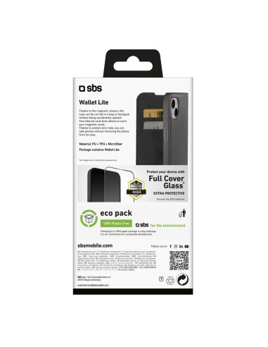 SBS TEBKLITEIP1561K IPHONE 15   CUSTODIA A LIBRO NERO
