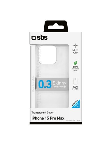 SBS TESKINIP1567PT IPHONE 15 PRO MAX COVER SKINNY TRASPARENTE