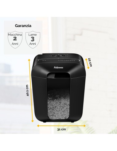 FELLOWES LX50 DISTRUGGI DOCUMENTI A FRAMMENTO 9 FOGLI