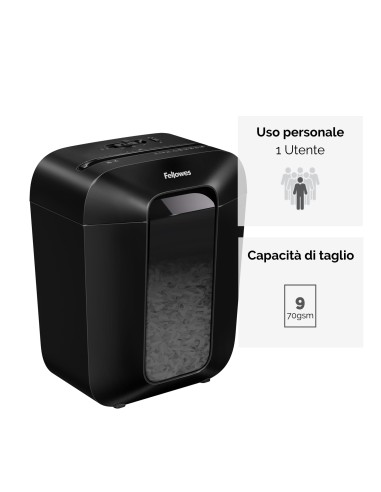 FELLOWES LX50 DISTRUGGI DOCUMENTI A FRAMMENTO 9 FOGLI