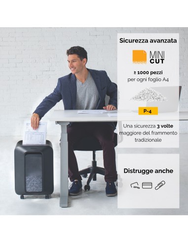 FELLOWES LX200 DISTRUGGI DOCUMENTI A FRAMMENTO 12 FOGLI