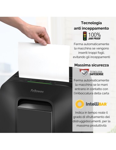 FELLOWES LX200 DISTRUGGI DOCUMENTI A FRAMMENTO 12 FOGLI
