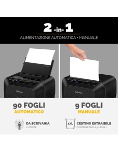 FELLOWES AUTOMAX 90M DISTRUGGI DOCUMENTI A FRAMMENTO 90 FOGLI 2