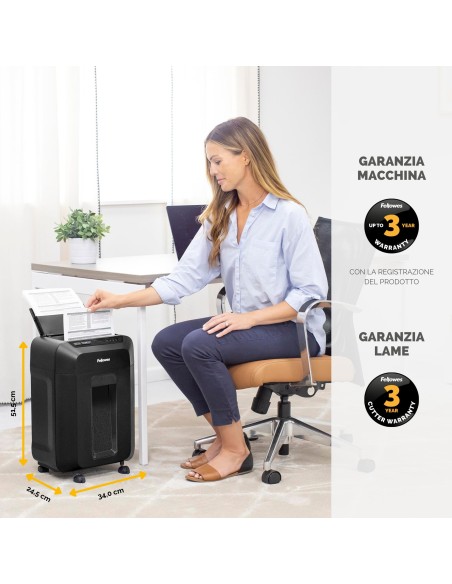 FELLOWES AUTOMAX 90M DISTRUGGI DOCUMENTI A FRAMMENTO 90 FOGLI