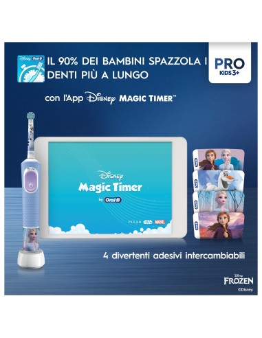 ORAL B PRO KIDS FROZEN SPECIAL PACK RIMOTORE PLACCA