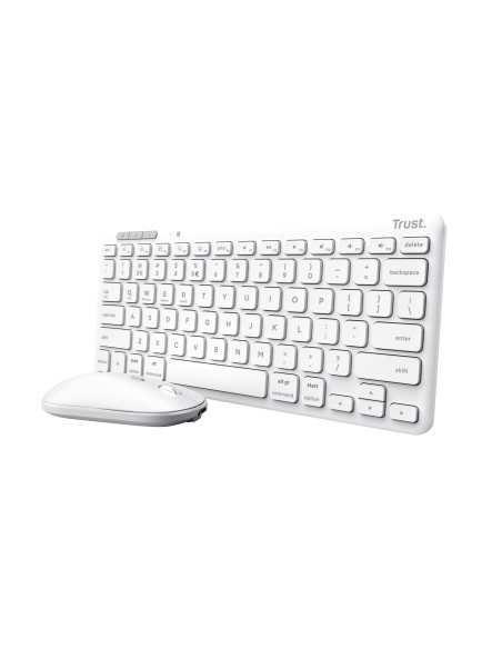 TRUST 25074 LYRA BIANCO KIT TASTIERA E MOUSE BLUETOOTH RICARICABILE