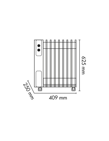 ARGO WARM 9 RADIATORE ELETTRICO    2000W BIANCO