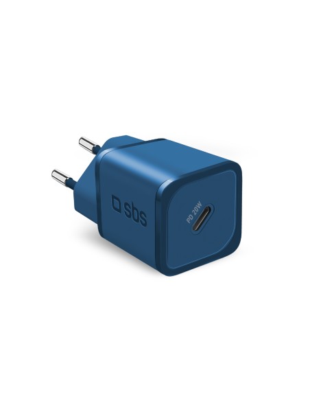SBS TETRGAN1C20B ALIM.DA RETE GAN USB-C PD 20W BLU