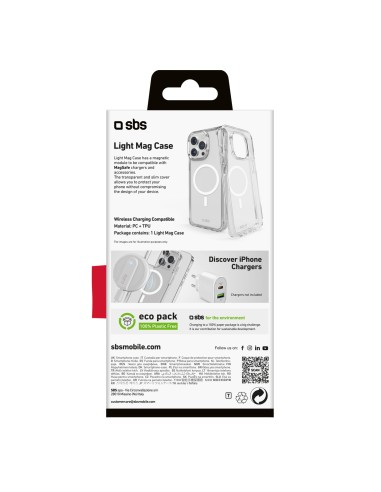 SBS TELIGMAGIP1561PT IPHONE 15 PRO COVER LIGHT MAGSAFE TRASPARENTE