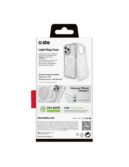 SBS TELIGMAGIP1561PT IPHONE 15 PRO COVER LIGHT MAGSAFE TRASPARENTE