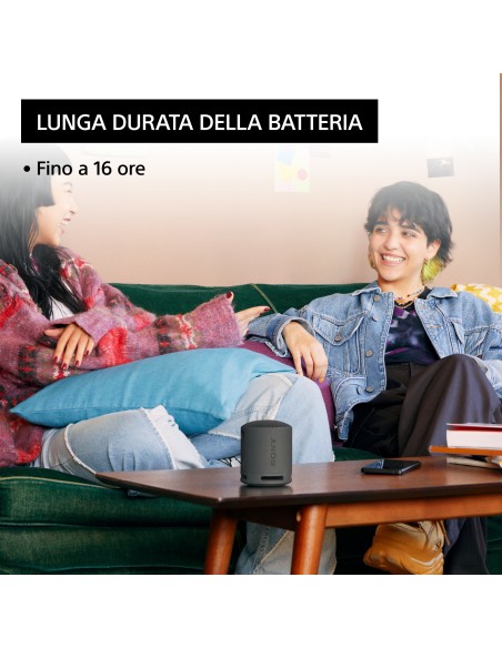SONY SRSXB100B SPEAKER BLUETOOTH NERO IP67 16 ORE AUTONOMIA