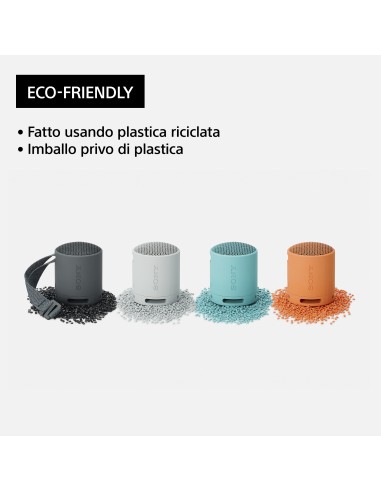 SONY SRSXB100H SPEAKER BLUETOOTH GRIGIO CHIARO IP67 16 ORE AUTONOMIA