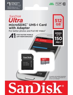 SANDISK MICROSD ULTRA 512GB XC ANDROID+AD. 150MB/S
