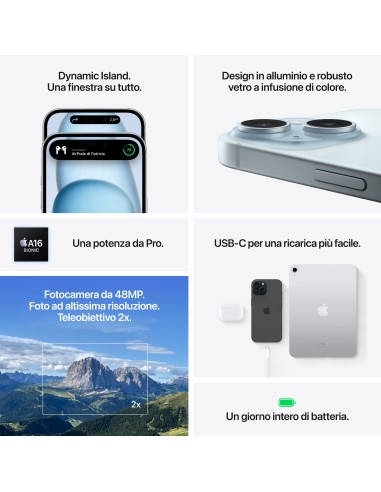 SMARTPHONE: vendita online APPLE IPHONE 15 128GB BLACK in offerta