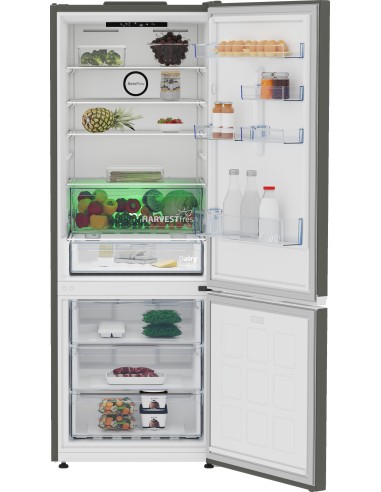 BEKO B3RCNE564HG COMB. E 490LT NF  H192 L70 METAL GREY DISPLAY INTERNO