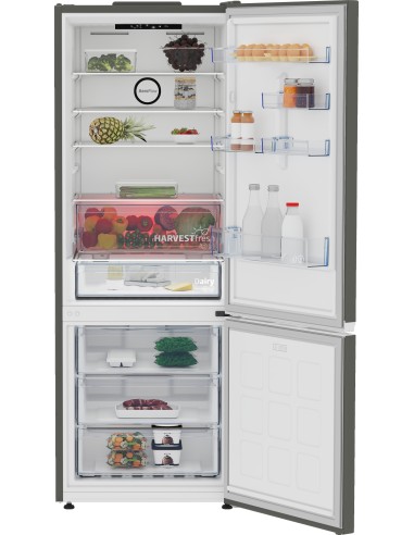 BEKO B3RCNE564HG COMB. E 490LT NF  H192 L70 METAL GREY DISPLAY INTERNO