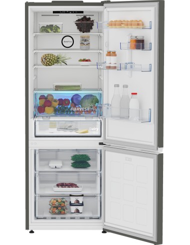 BEKO B3RCNE564HG COMB. E 490LT NF  H192 L70 METAL GREY DISPLAY INTERNO