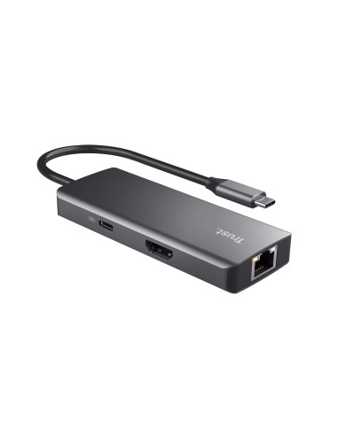 TRUST 24968 USB-C MULTIPORT ADAPTER 6IN1 DALYX ALUMINIUM