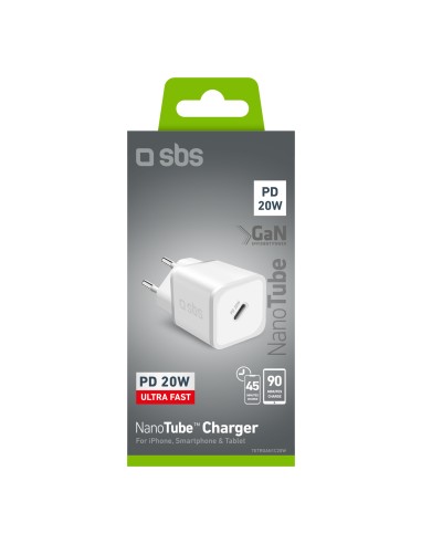 SBS TETRGAN1C20W ALIM.RETE 20W USB-C BIANCO