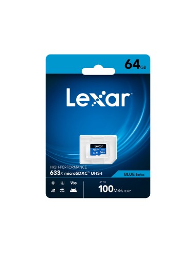 LEXAR MICROSD 64GB 633X MOBILE LETTURA 100MB/S - SCRITTURA 45MB/S