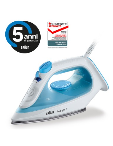 BRAUN SI1050BL FERRO A VAPORE 2000W SERB. 220ML VAPORE CONTINUO 25G/M