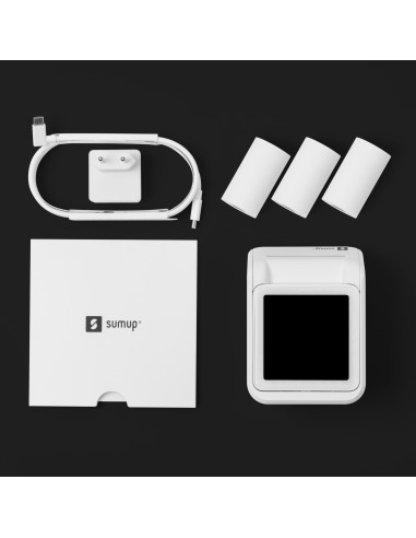 SUMUP SOLO + STAMPANTE LETTORE DI CARTE MOBILE 3G E WI-FI + STAMPANTE