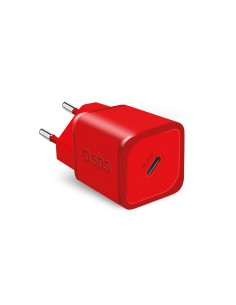 SBS TETRGAN1C20R ALIM.DA RETE GAN USB-C PD 20W ROSSO